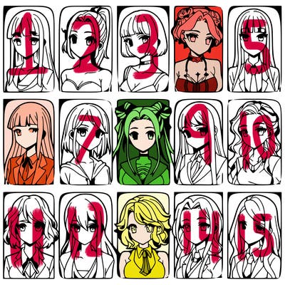 girls that look diffrent anime