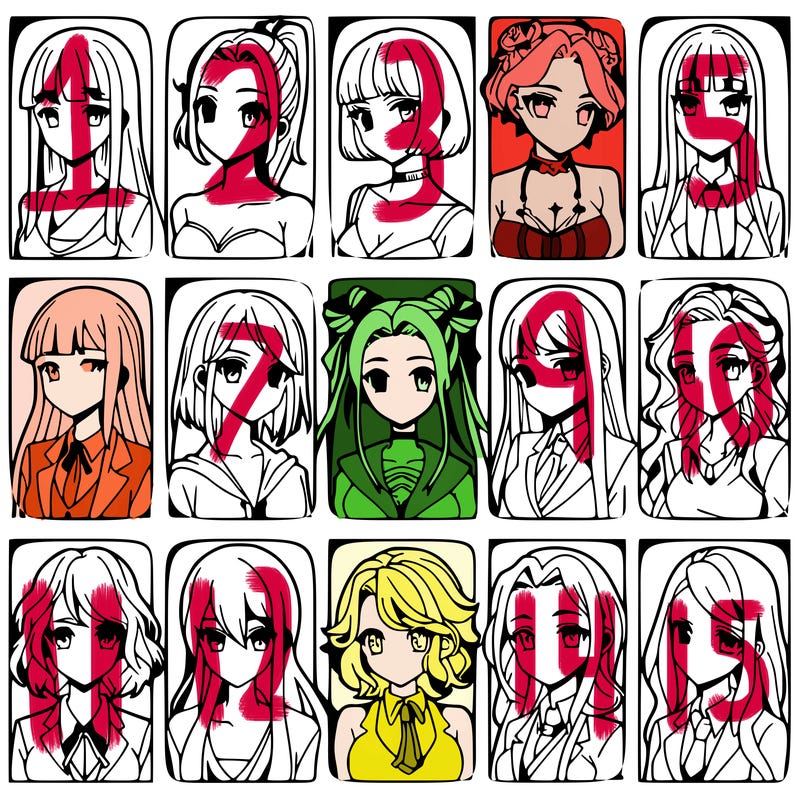 girls that look diffrent anime