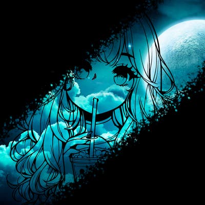 realistic girl drink a boba