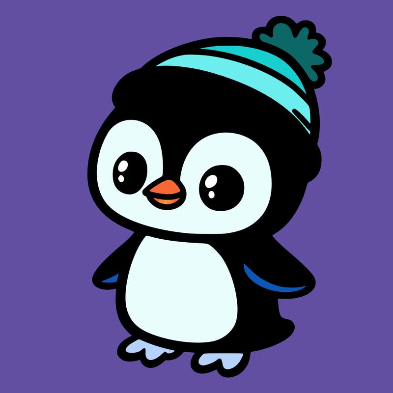 penguin with a red hat