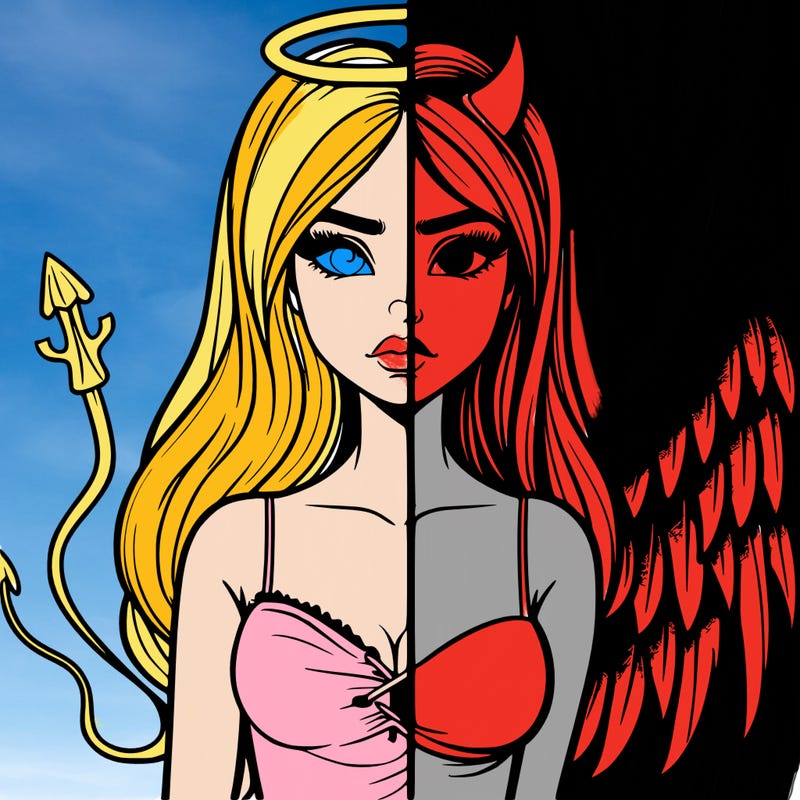 devil vs angel realistic girl