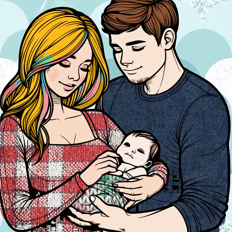 realistic baby with mommy and daddy