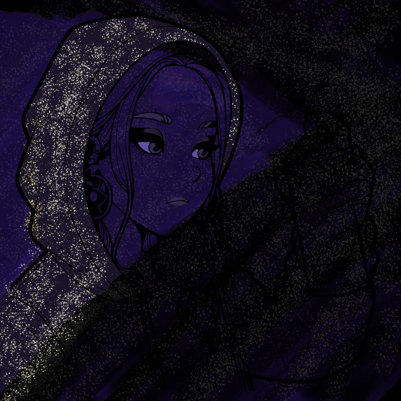 a realistic girl, spray painting