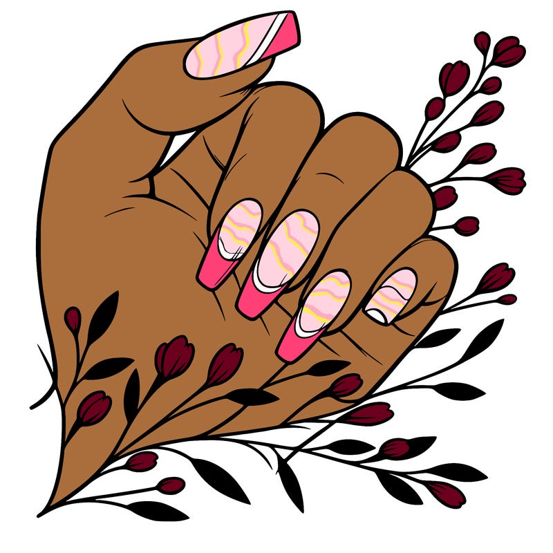 nails with french tip