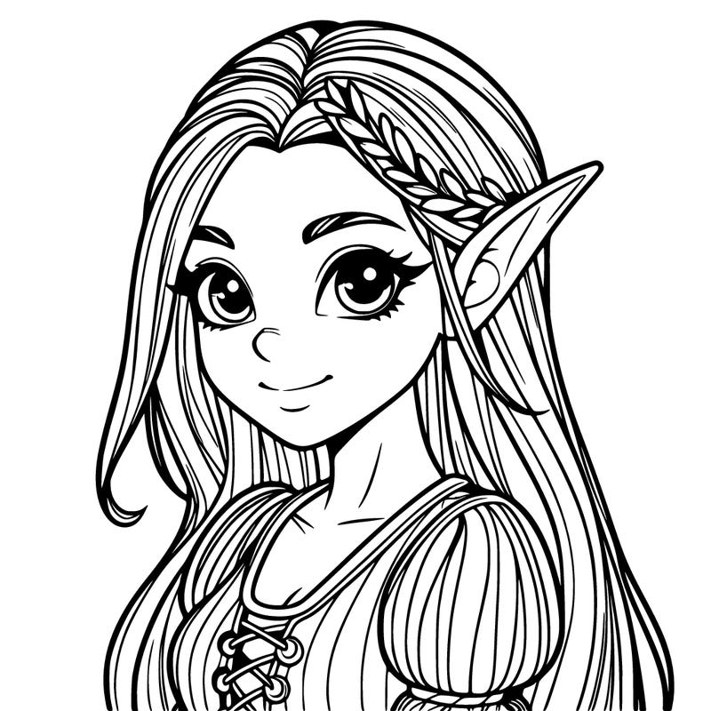 realistic girl elf