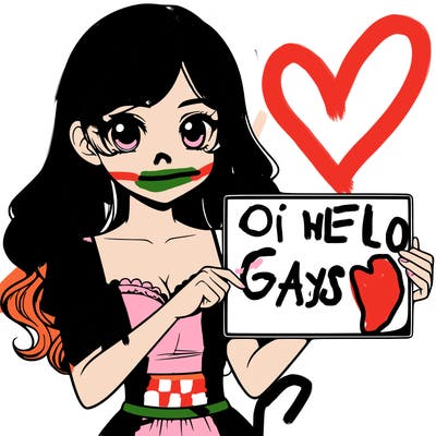 realistic pretty girl holding blank sign