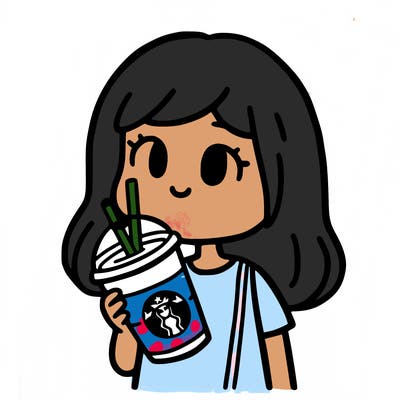 girl with starbucks drink