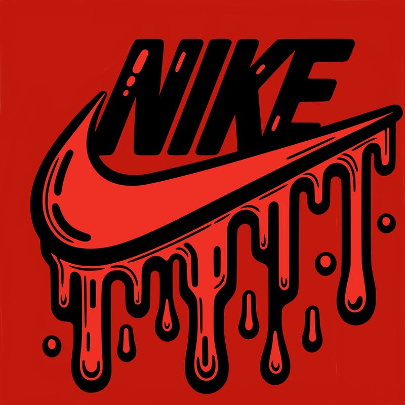 dripping nike logo