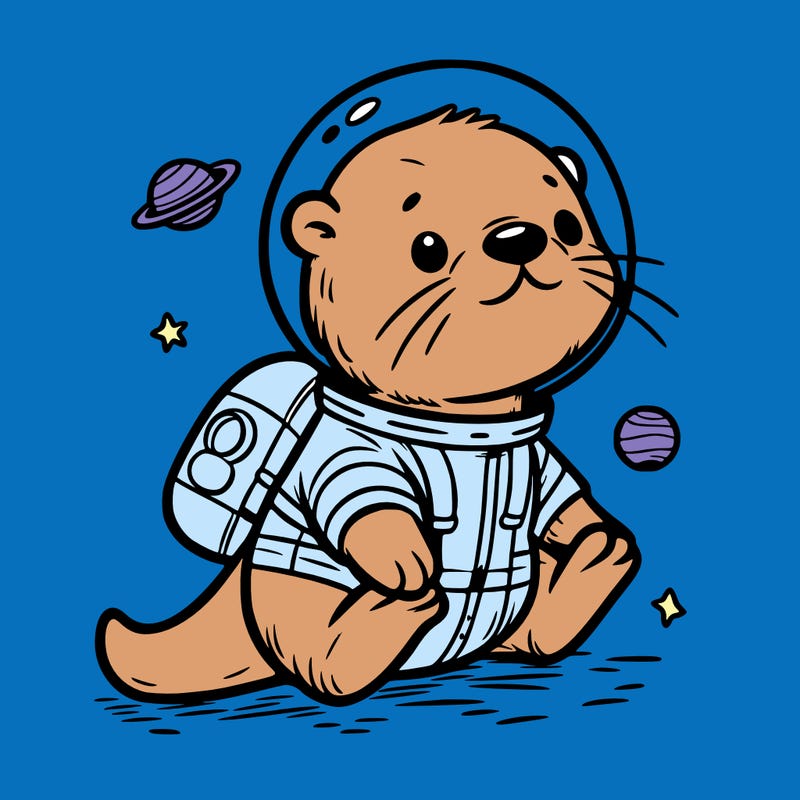 otter in a space suit