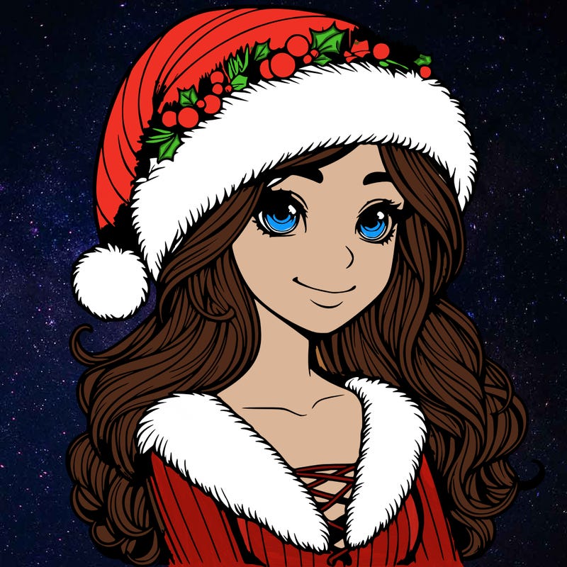 realistic christmas  girl