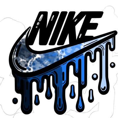 dripping nike logo