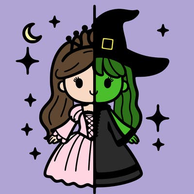 split princess and witch
