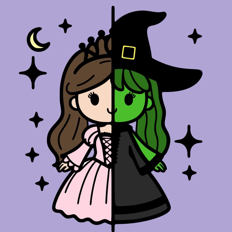 split princess and witch