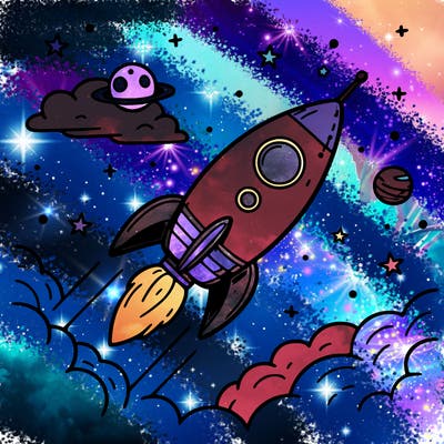 rocket in space