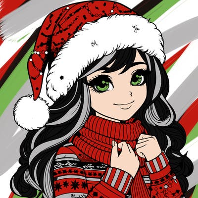 realistic christmas girl