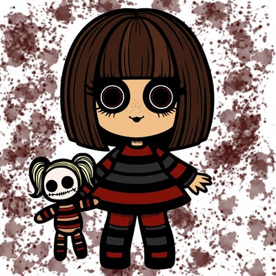 creepy but a doll
