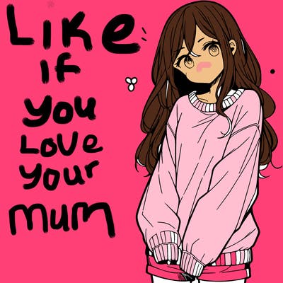 manga teen girl  in a sweater and baggy pants