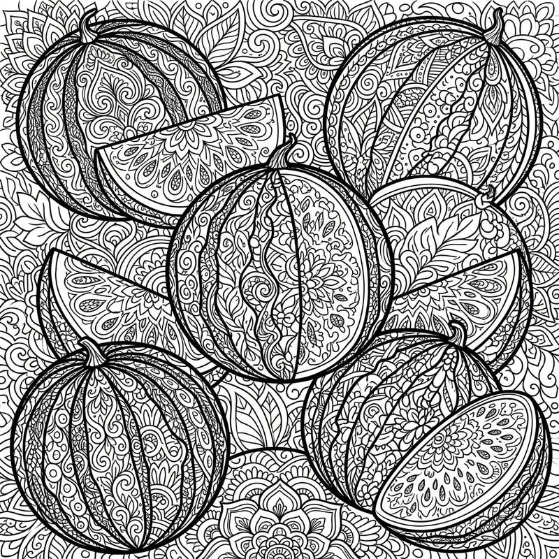 Unleash your artistic flair with this stunning Zentangle Watermelons coloring page. Each intricate pattern invites you to find calm and creativity in every stroke.
