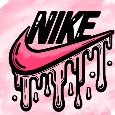 dripping nike logo