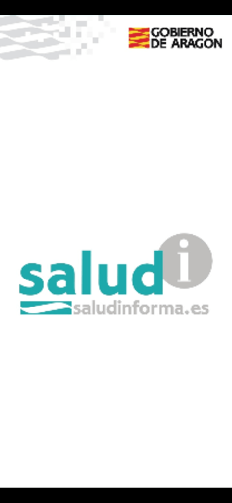 Pantalla de inicio de la aplicación móvil Salud Informa para los servicios de salud de Aragón