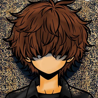 manga boy fluffy hair covering his eyes