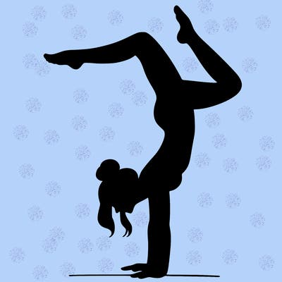 a woman doing a handstand
