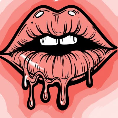 lips that look realistic and drip