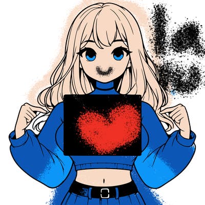 girl holding a blank sign in a long sleeve crop top