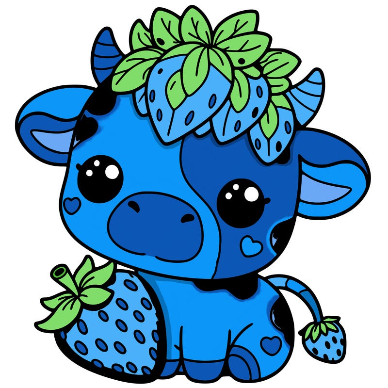 cute strawberry cow