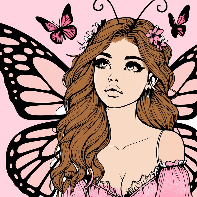 butterfly fairy realistic girl