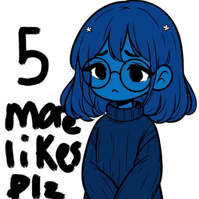 sad girl with glasses in a sweater