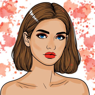 realistic portrait of woman