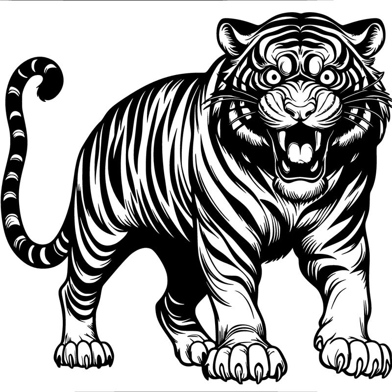 scary realistic tiger