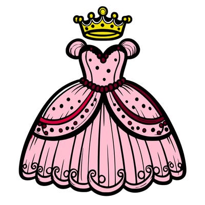gown with tiara