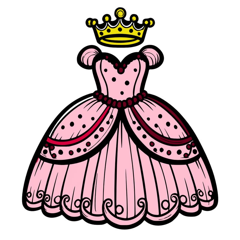 gown with tiara