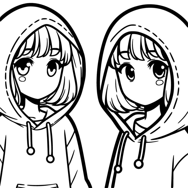 a girl with a hoodie