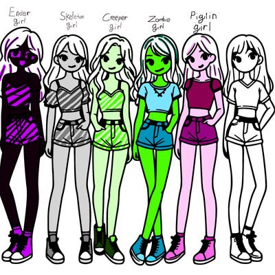 a group of girls wearing crop tops and shorts