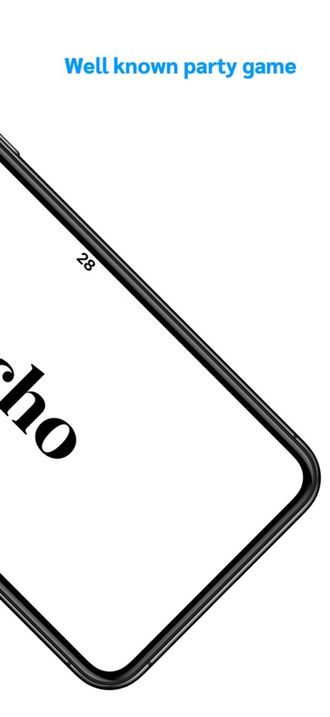 Who am I? - Party Game - Smartphone displaying a well known party game screen for guessing characters