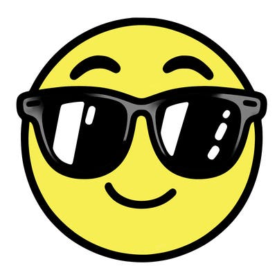 emoji with sunglasses