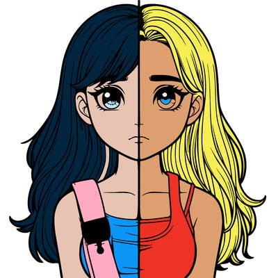 realistic girl split