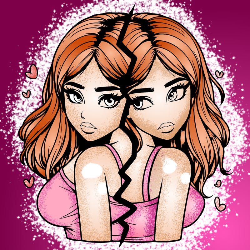 realistic girl split