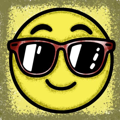 emoji with sunglasses