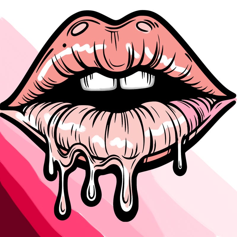 lips that look realistic and drip