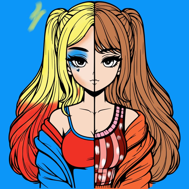 realistic girl split