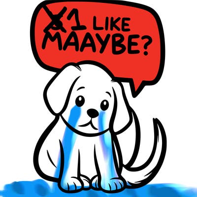 a puppy that says 5 like maybe