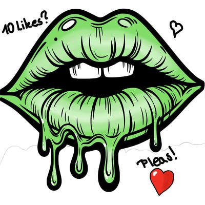 lips that look realistic and drip