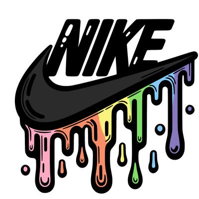 dripping nike logo