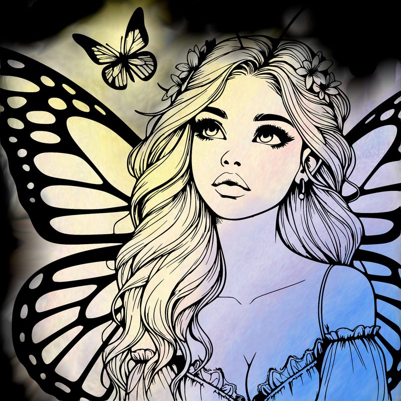 butterfly fairy realistic girl
