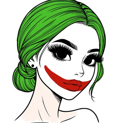 realistic girl with lashes