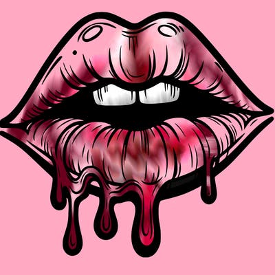 lips that look realistic and drip